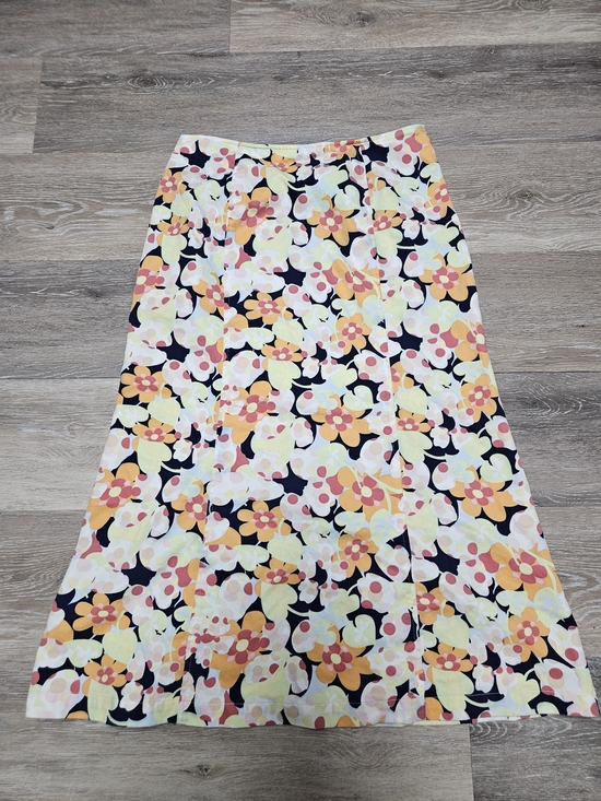 Talbots Dresses & Skirts - Talbots Floral Midi Skirt in Black, Yellow, Pink and Orange